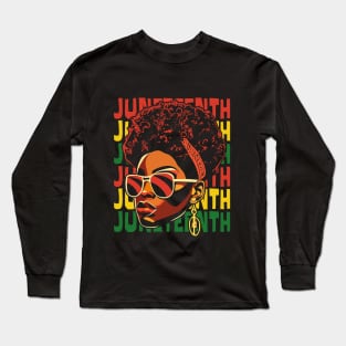 Black History Juneteenth Art for Men, Women, Girls Long Sleeve T-Shirt